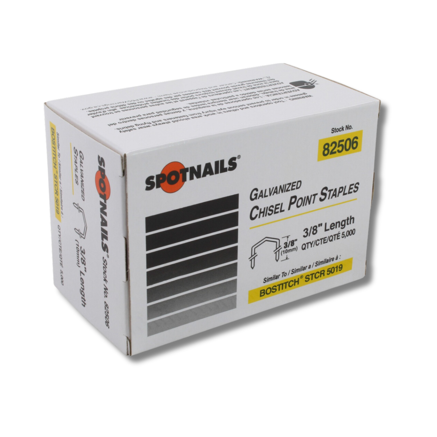 Spotnails Staples #82506 - 7/16" Crown x 3/8" Length