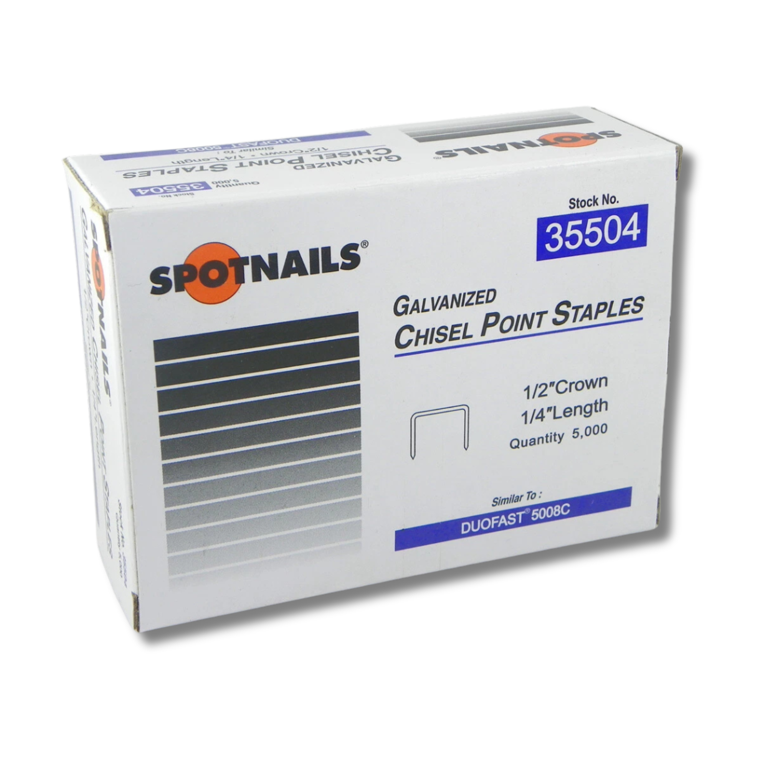 Spotnails Staples #35504 - 1/2" Crown x 1/4" Length
