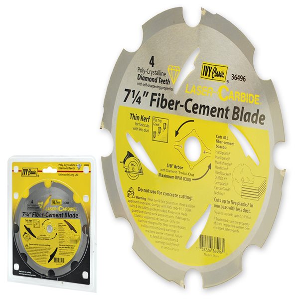 Ivy Classic Fiber Cement Diamond Saw Blade 7.25" x 4tpi