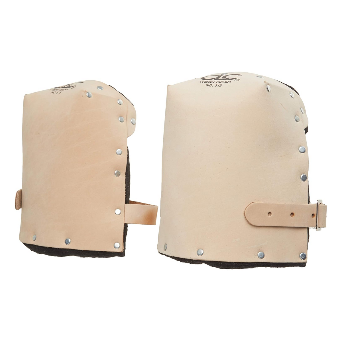 Heavy Duty Leather Knee Pads with Felt Lining | Roofers, Carpet Installers, Masons CLC #313