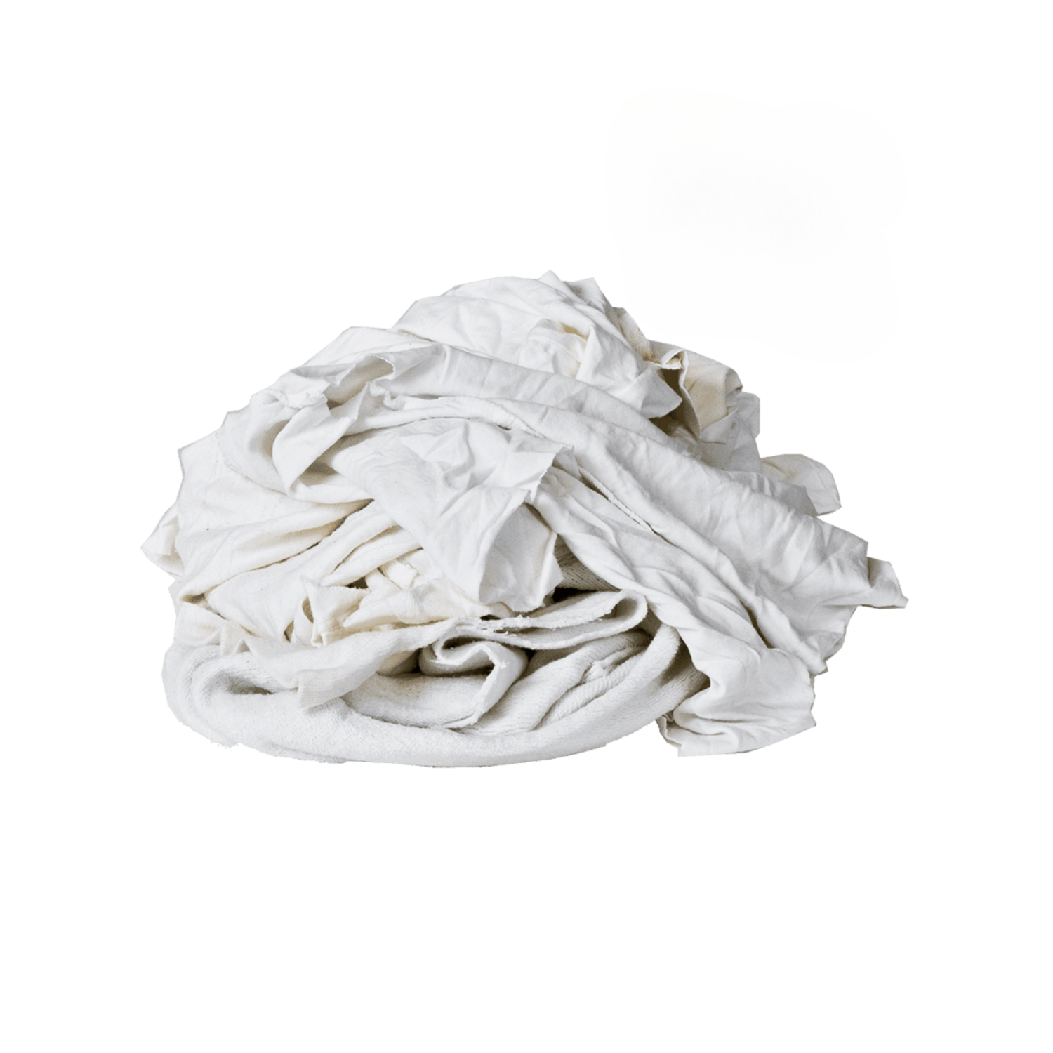 Box of Rags - Recycled White T-Shirt Wiper Rags (8 lb Box)