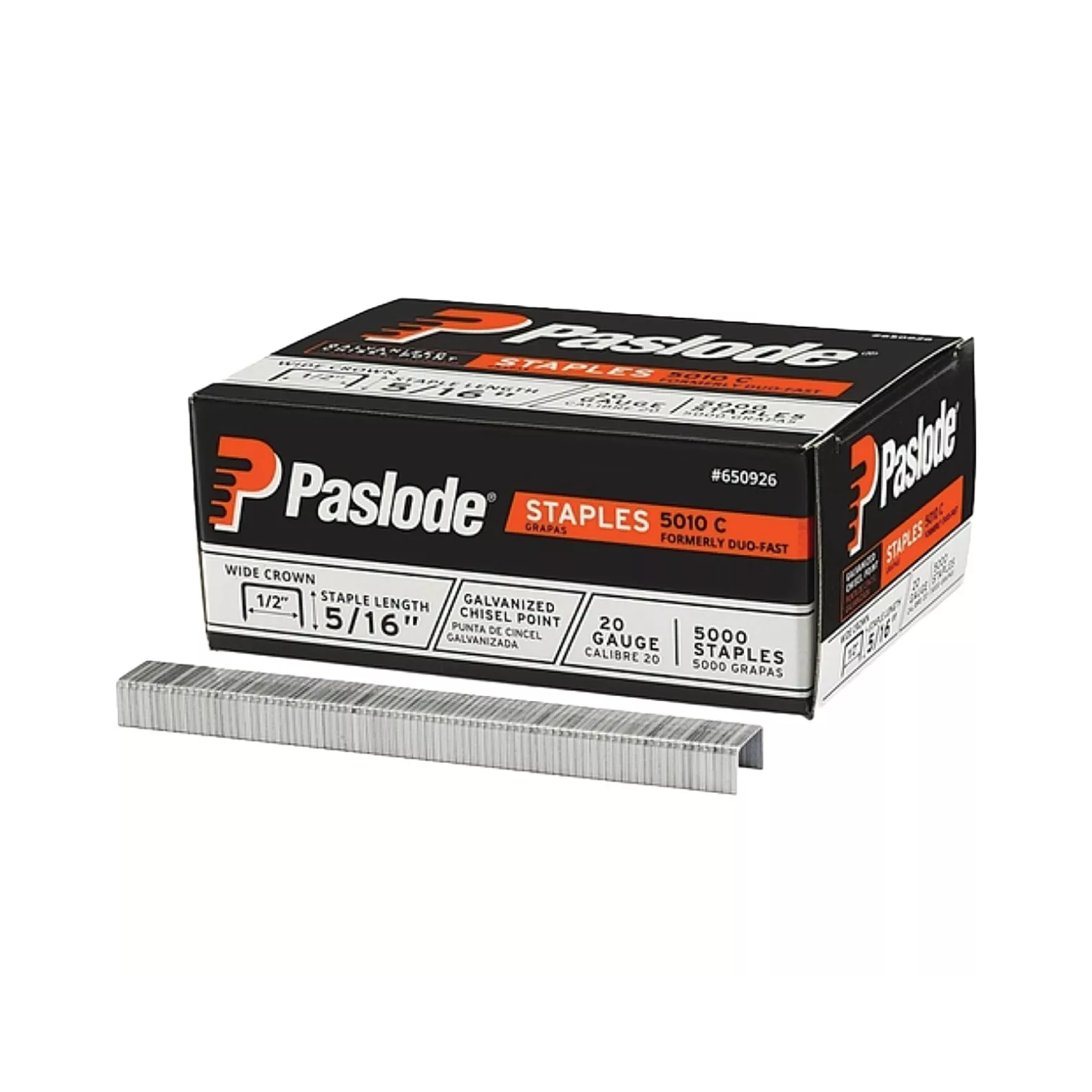 Paslode Staples #5010C - 1/2" Crown x 5/16" Length