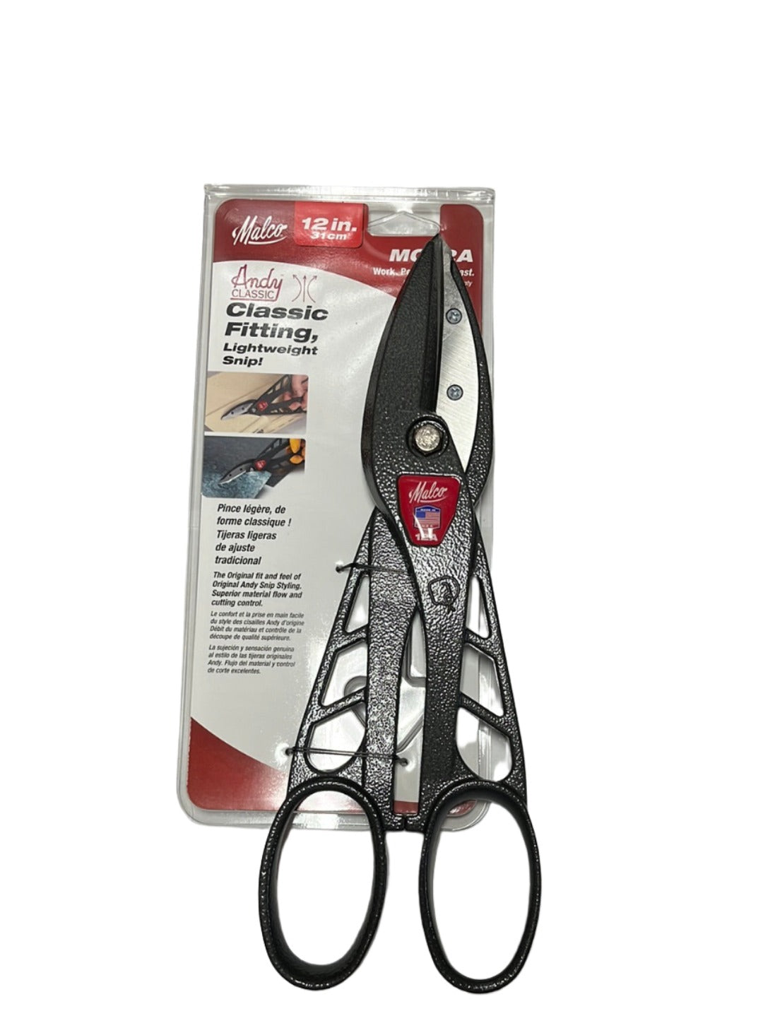 Malco 12" Andy Classic Aluminum Handled Snips -Combination Cuts #MC12A