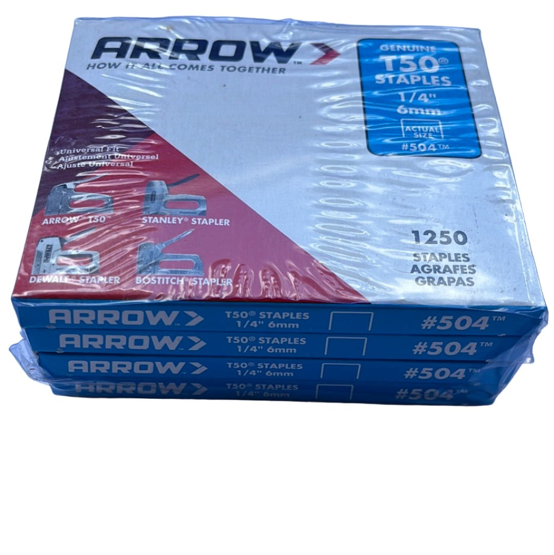 Arrow Staples - 1/4" T-50 4-Pack