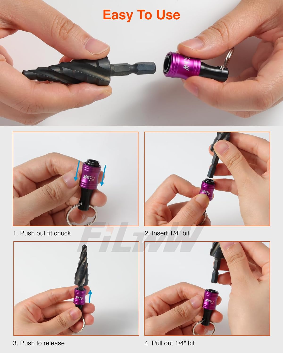 Bit Catcher Keychain 1/4" Quick Release