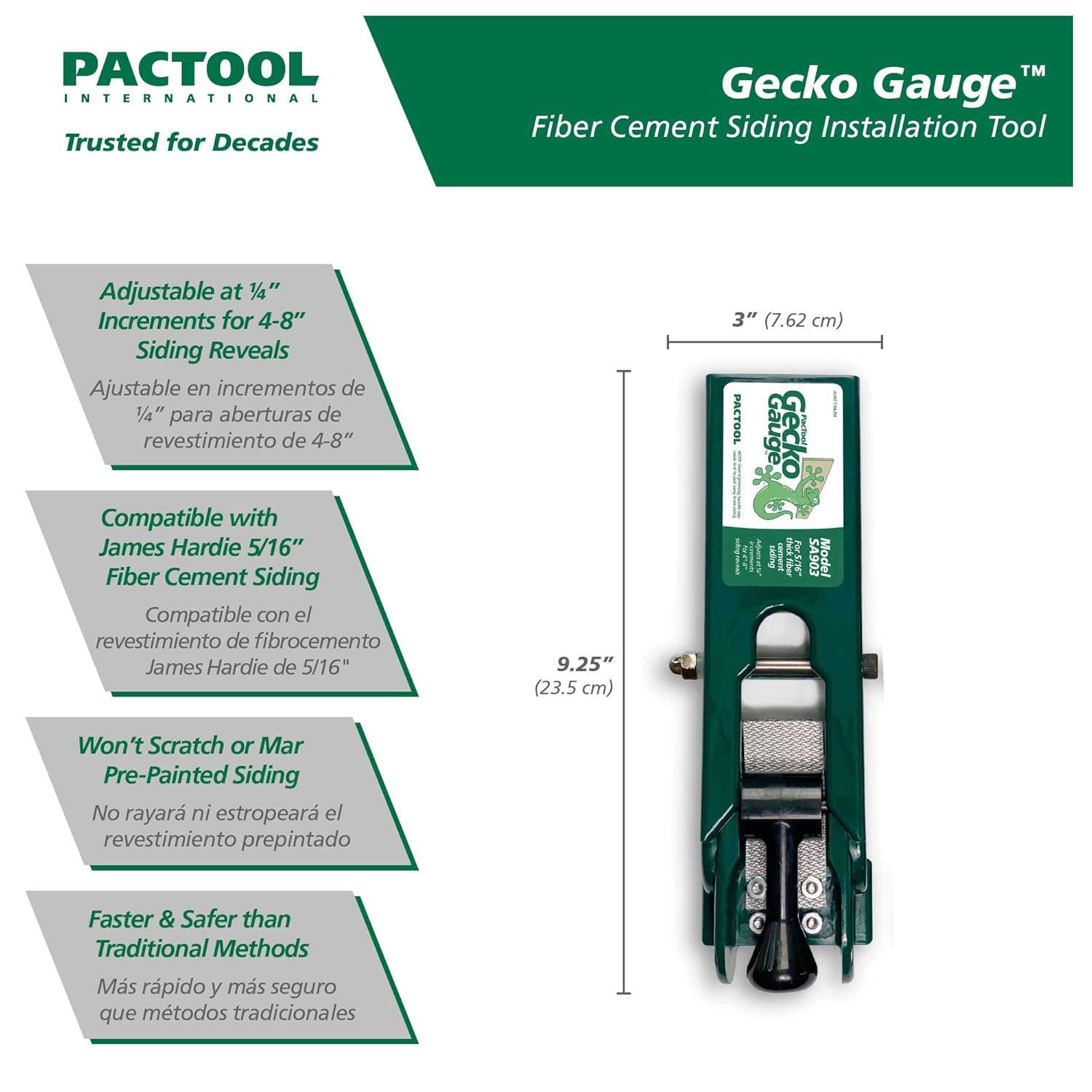 PacTool Gecko Siding Gauge for 5/16" #SA903