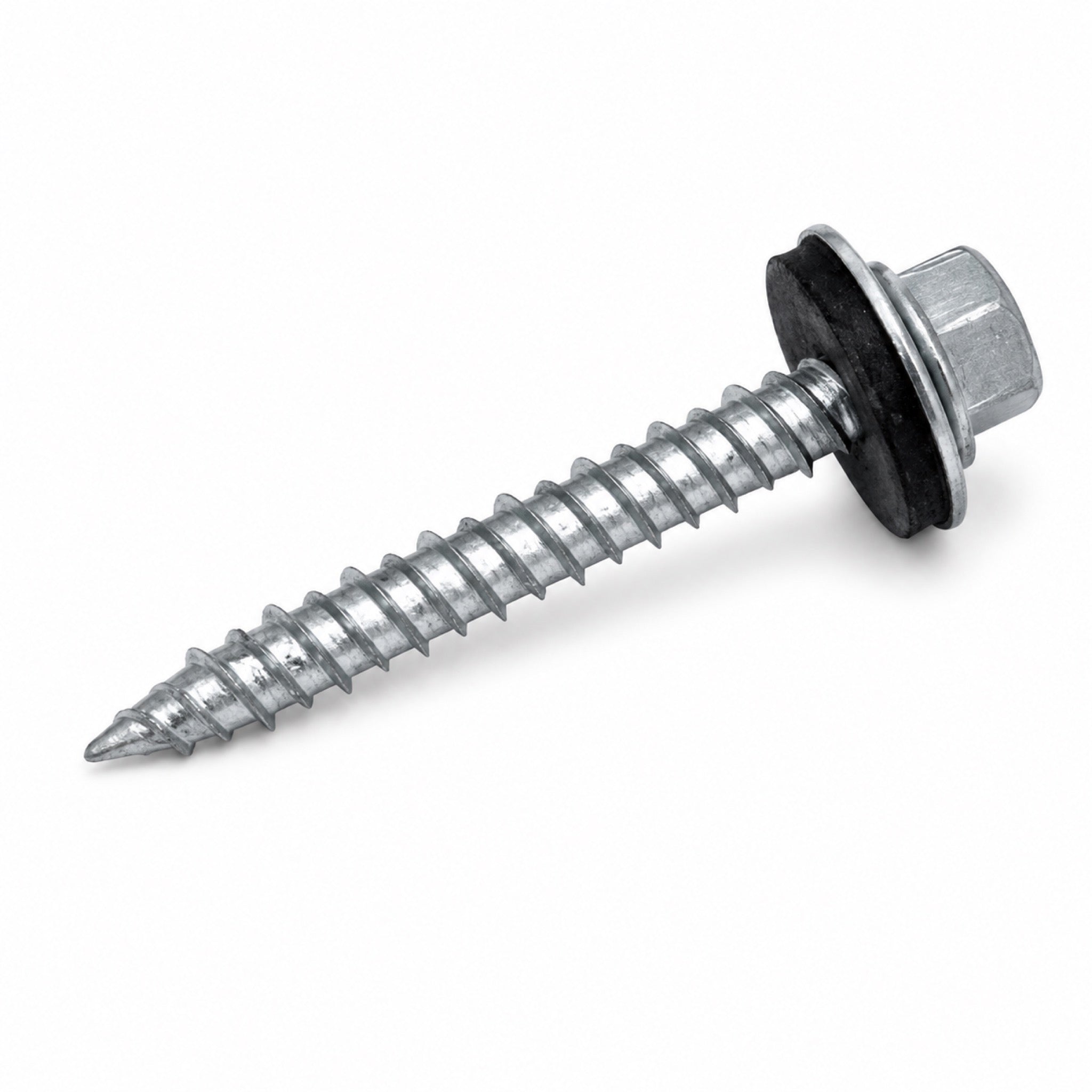#10 x 1.5” Self Tapping 1/4" Hex Head w/ EDPM Rubber Washer (250/Bag) for Metal Roofing, Metal to Wood