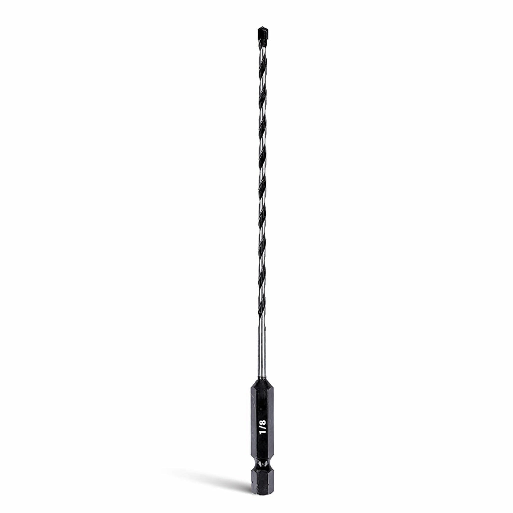 Masonry Drill Bit 1/8" x 6" Hex Shank for Impact Driver