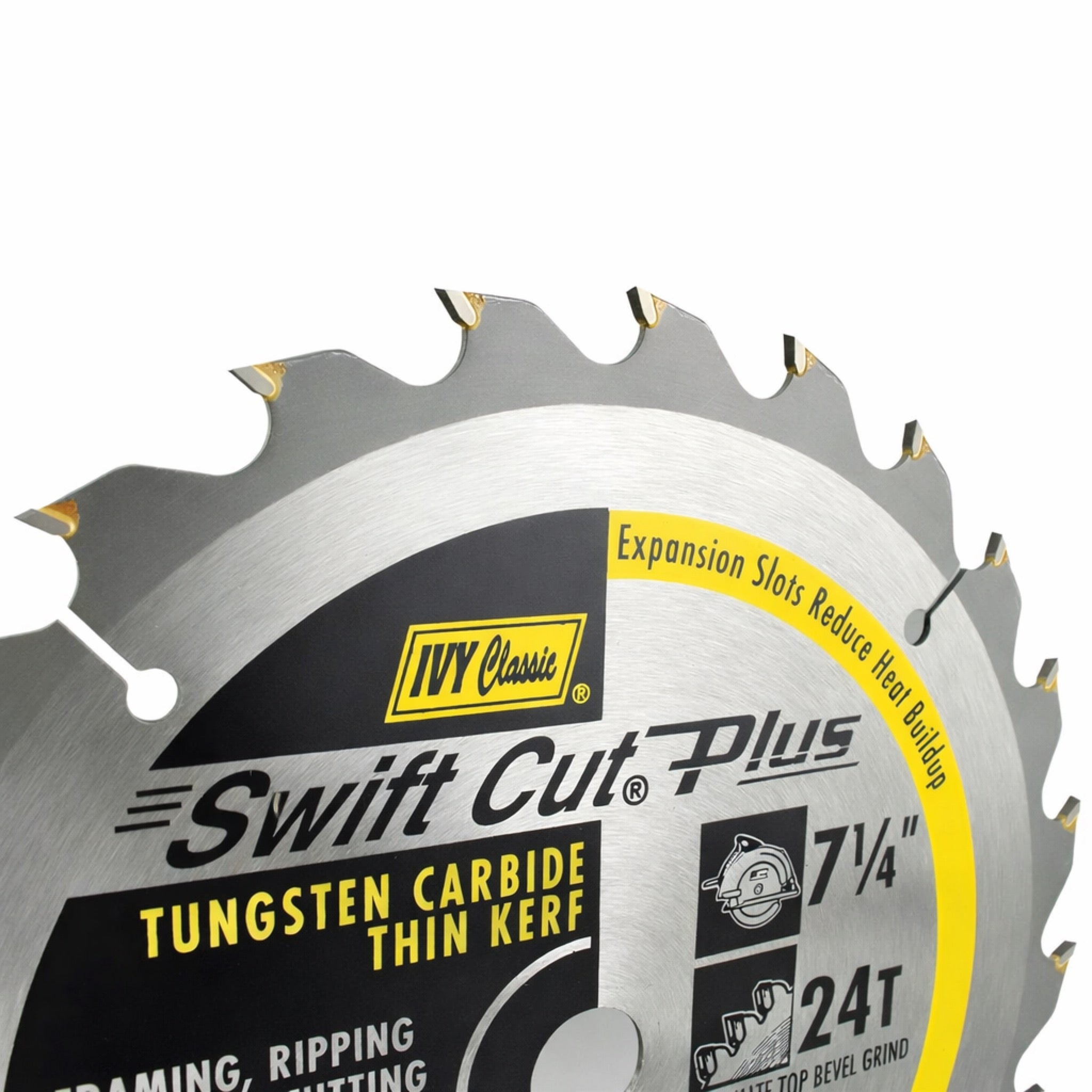7.25" Carbide Circular Saw Blade - 24 TPI - For Wood, Plywood, OSB, Framing