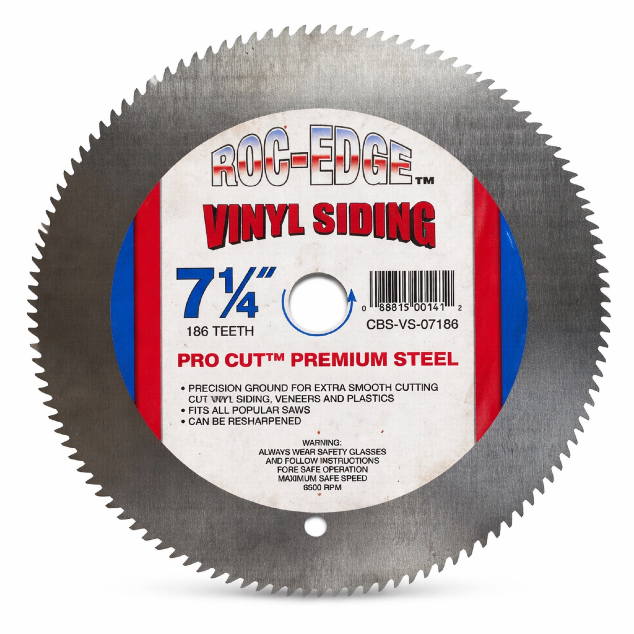 7.25" Vinyl Cutting Circular Saw Blade - 186 Teeth for Siding, Veneers, Plastic