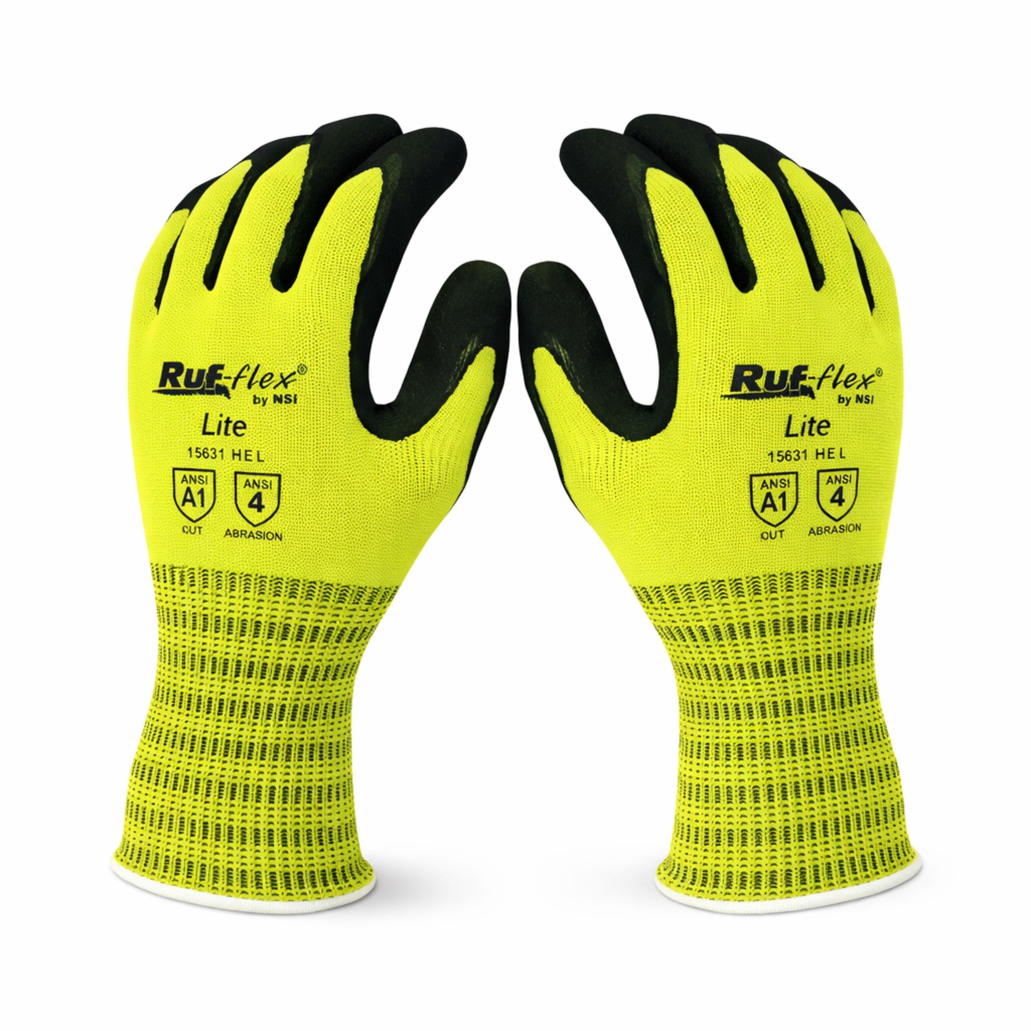 Hi-Viz Lightweight Latex Palm Coated String Knit Gloves