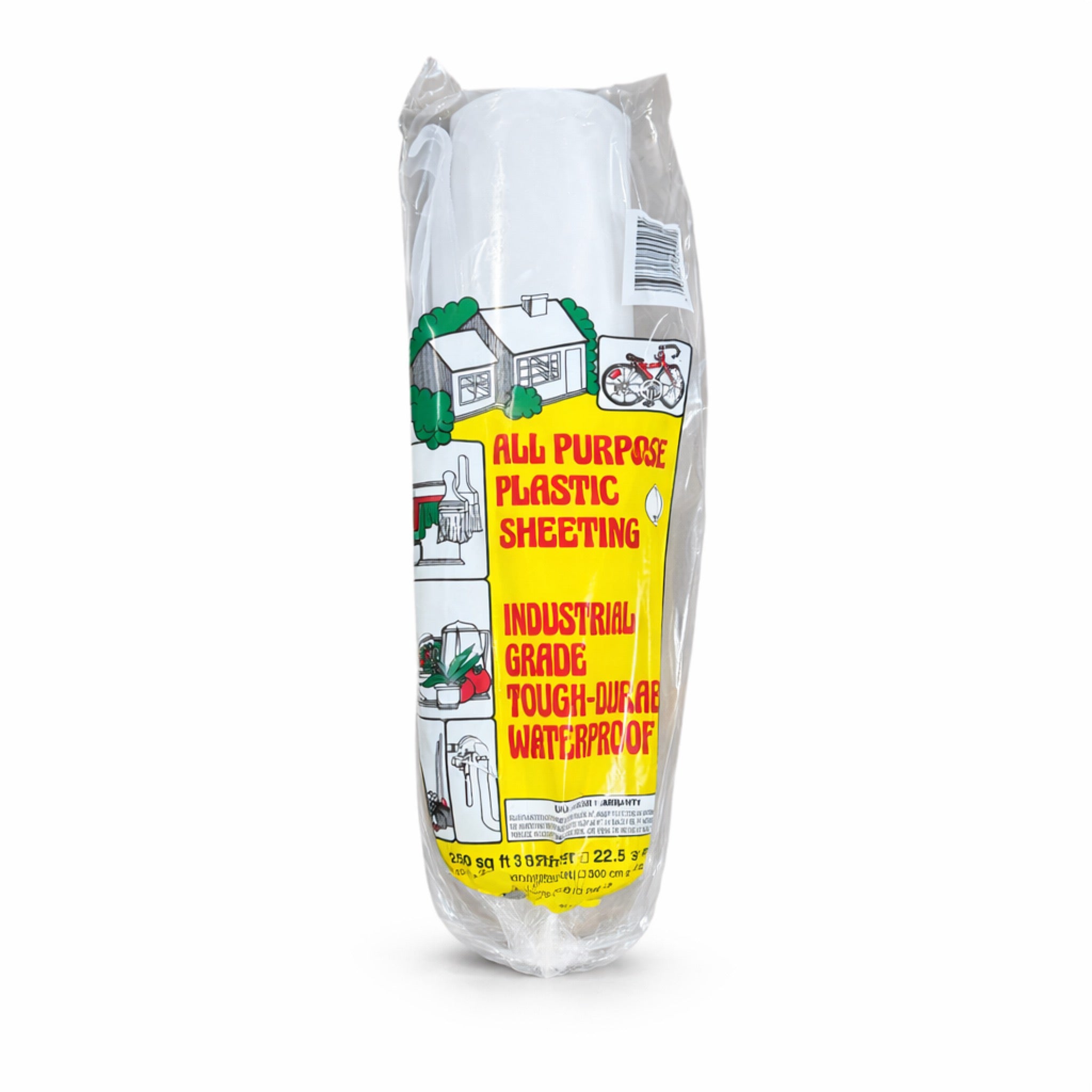 10' x 25' Clear 3 mil Plastic Sheeting - Dropcloth General Purpose Barrier