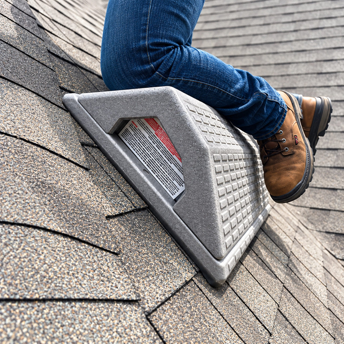 Pitch Hopper® REPLACEABLE Series 32" Roofing Wedge for Steep Pitch Stability - 32" w/ Replaceable Base