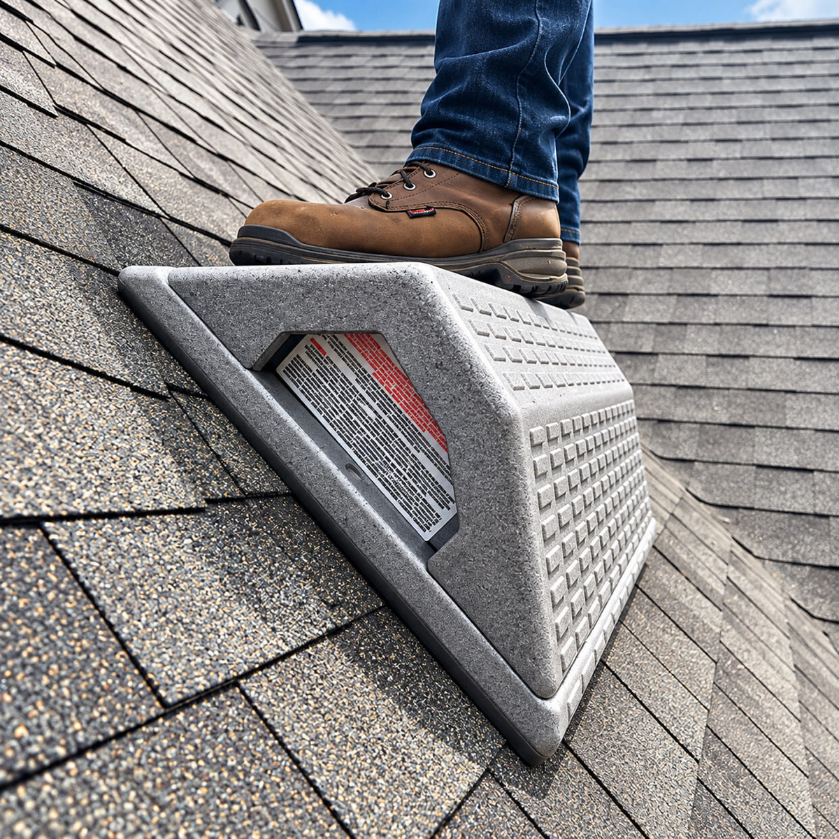 Pitch Hopper® REPLACEABLE Series 32" Roofing Wedge for Steep Pitch Stability - 32" w/ Replaceable Base