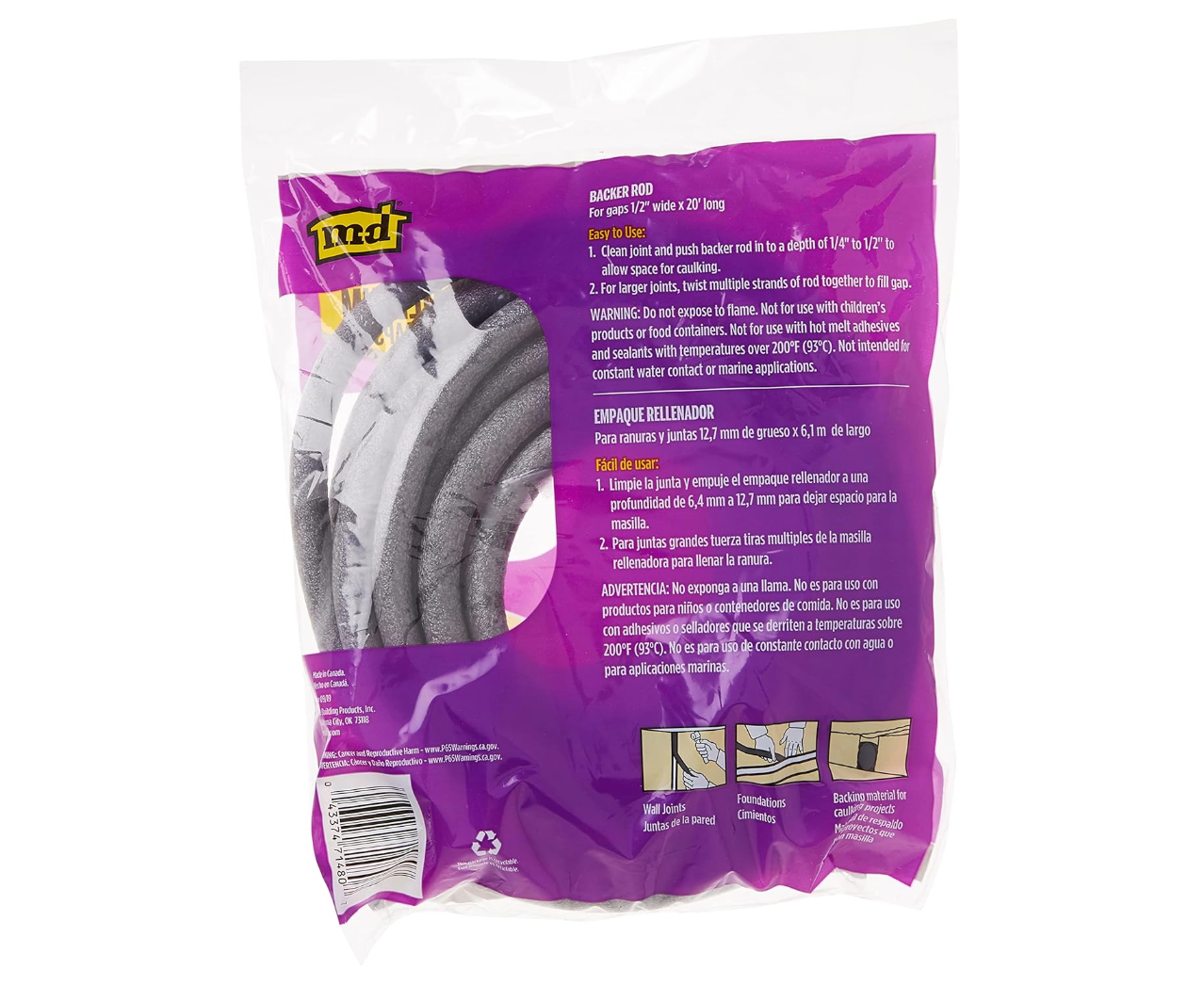 Backer Rod - 1/2" X 20' #MD 71480