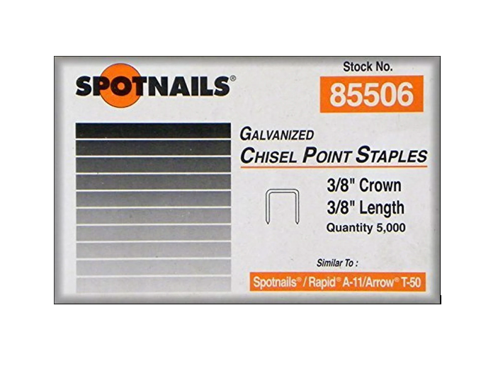 Spotnails Staples #85506 - 3/8" Crown x 3/8" Length