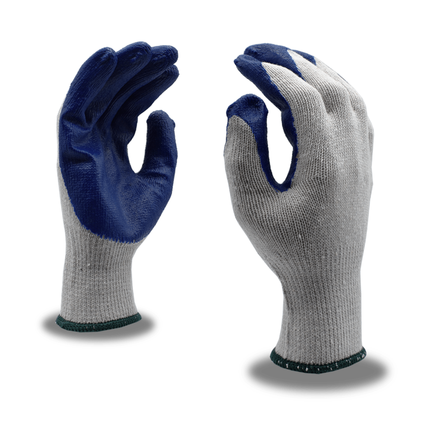 Latex Blue Palm Coated Knit Gloves - Large