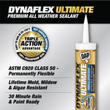 DAP Dynaflex Ultimate Premium All Weather Exterior Window, Door, Siding & Trim Sealant - 10.1 oz. White