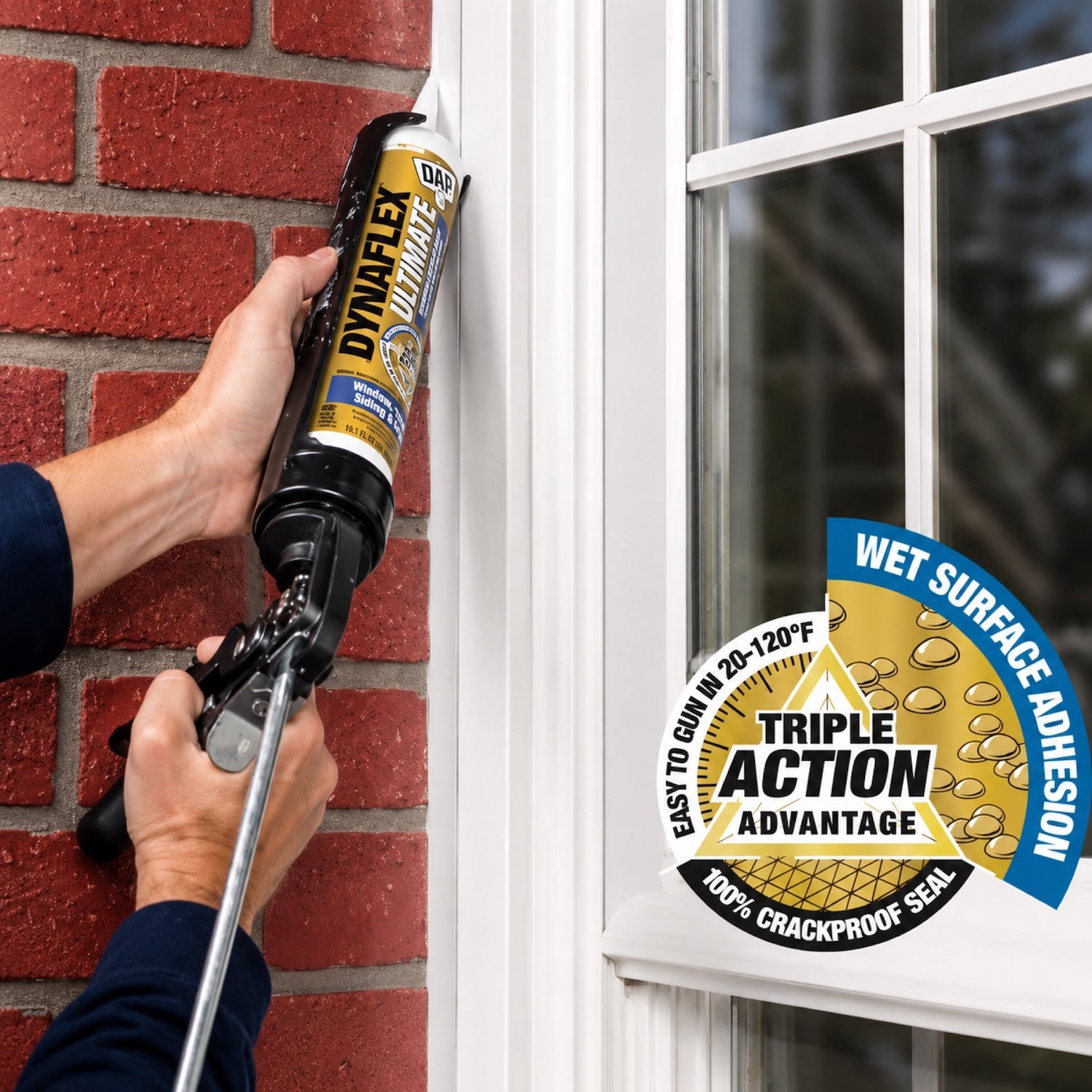 DAP Dynaflex Ultimate Premium All Weather Exterior Window, Door, Siding & Trim Sealant - 10.1 oz. White