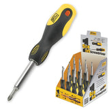 6 in 1 Screwdriver with Rubber Triangular Handle