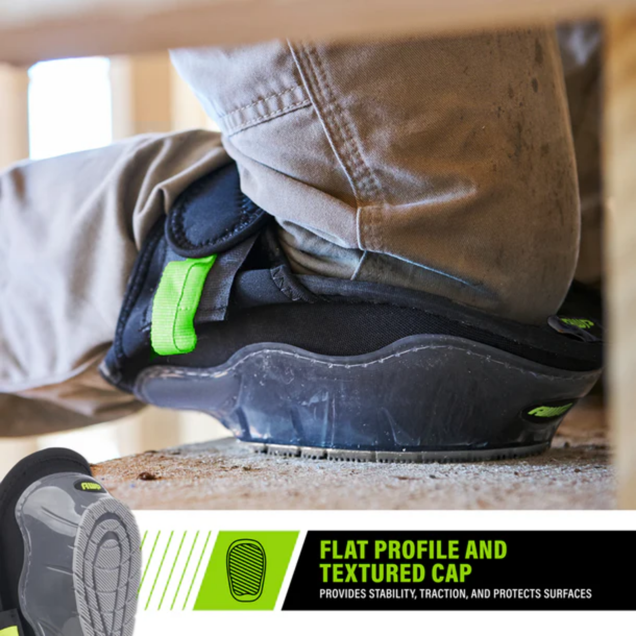 AWP Gel & Foam Stabilizer Knee Pads for Roofing, Tiling, & General Construction