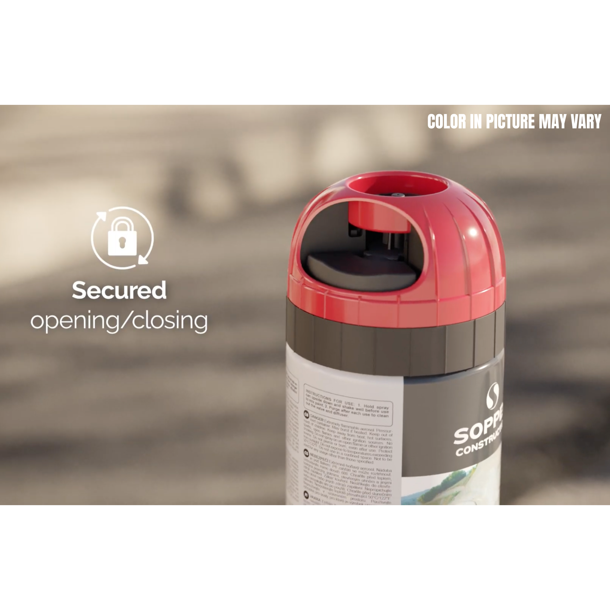 Hi-Viz Marking Spray Paint with TP Safety Cap - PINK 12oz