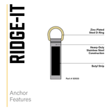 Guardian Ridge-It Single D-Ring Roof Anchor w/ Fasteners 9 3/4" |  Model# 00500