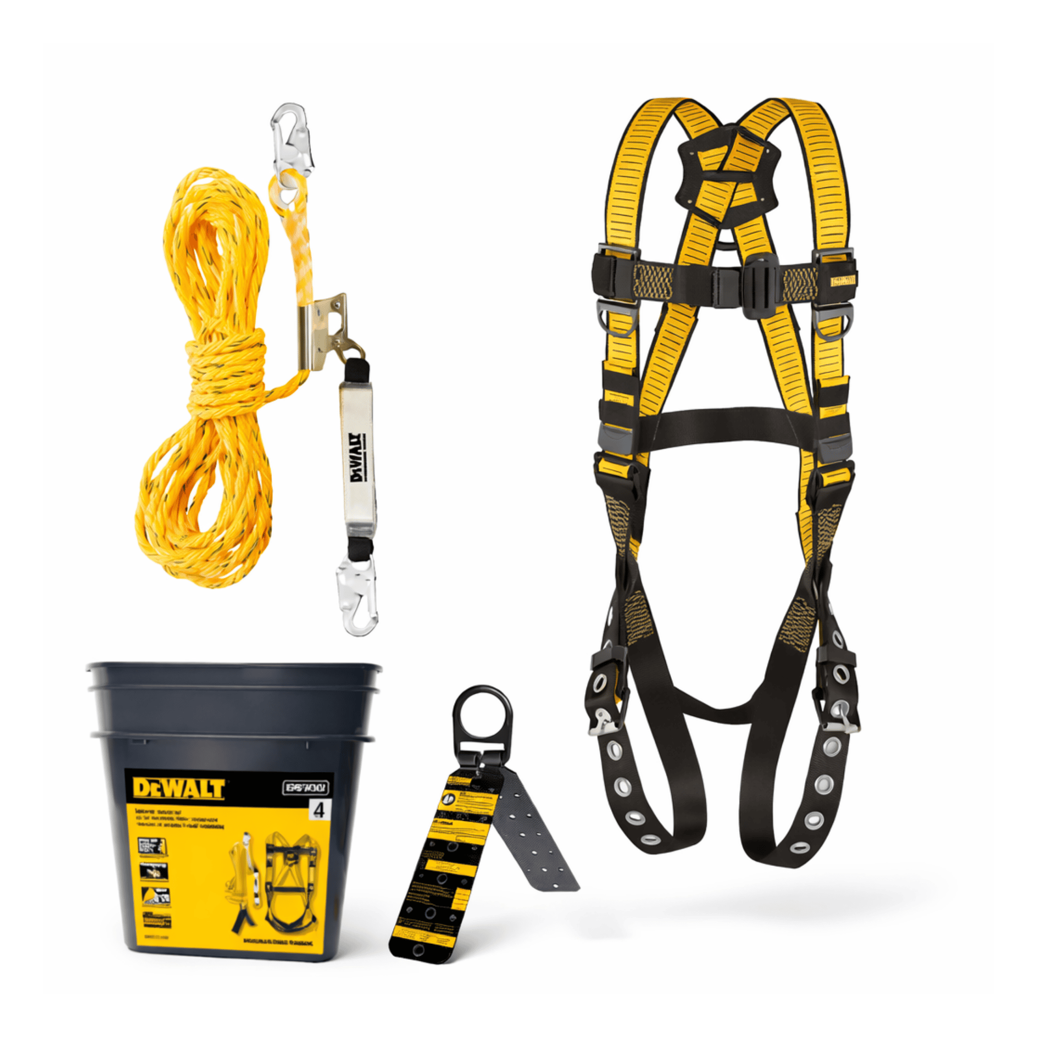 Dewalt Rooftop Safety Fall Kit W/Reusable Anchor #DXFP110050
