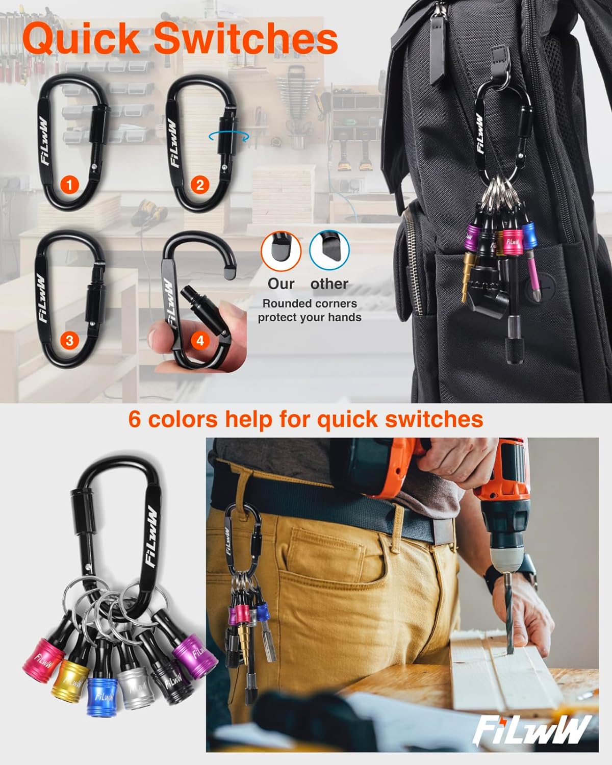 Bit Catcher Keychain 1/4" Quick Release