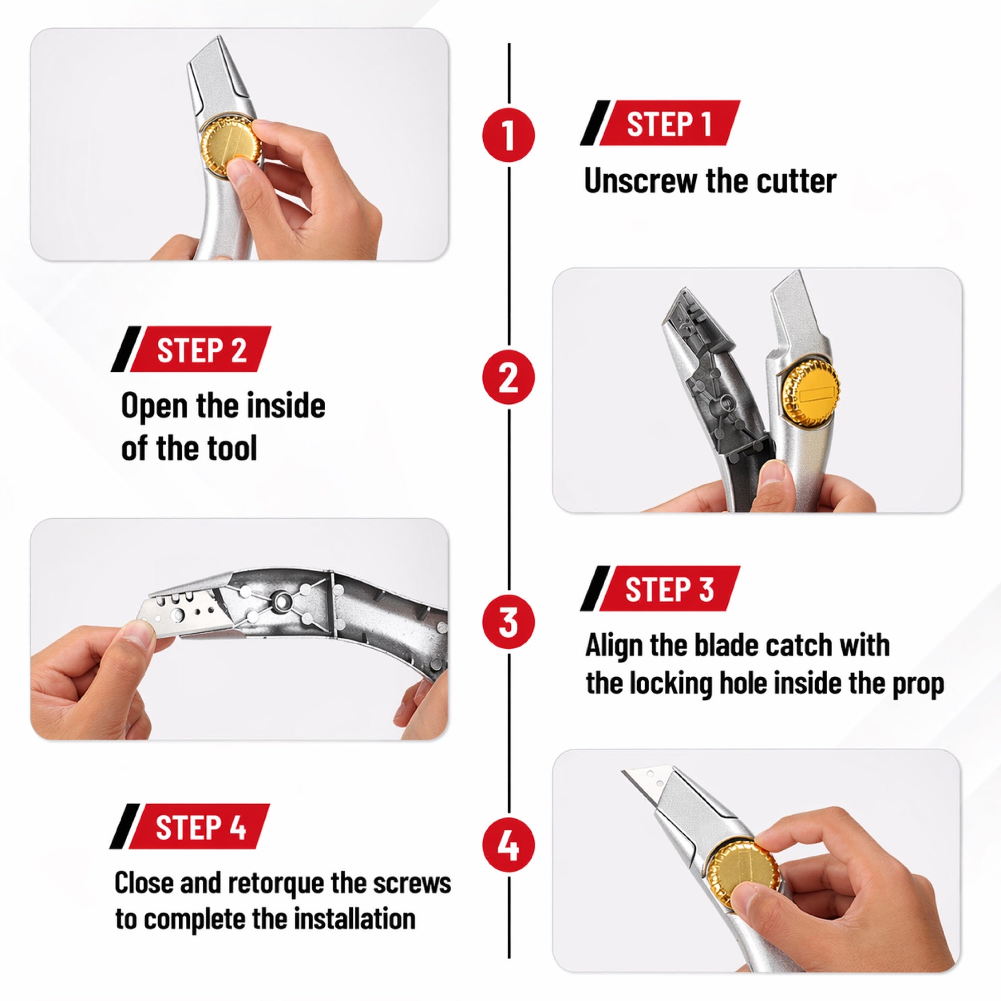 Roofing Shark Knife Utility Knife Set with Blade & Sheath
