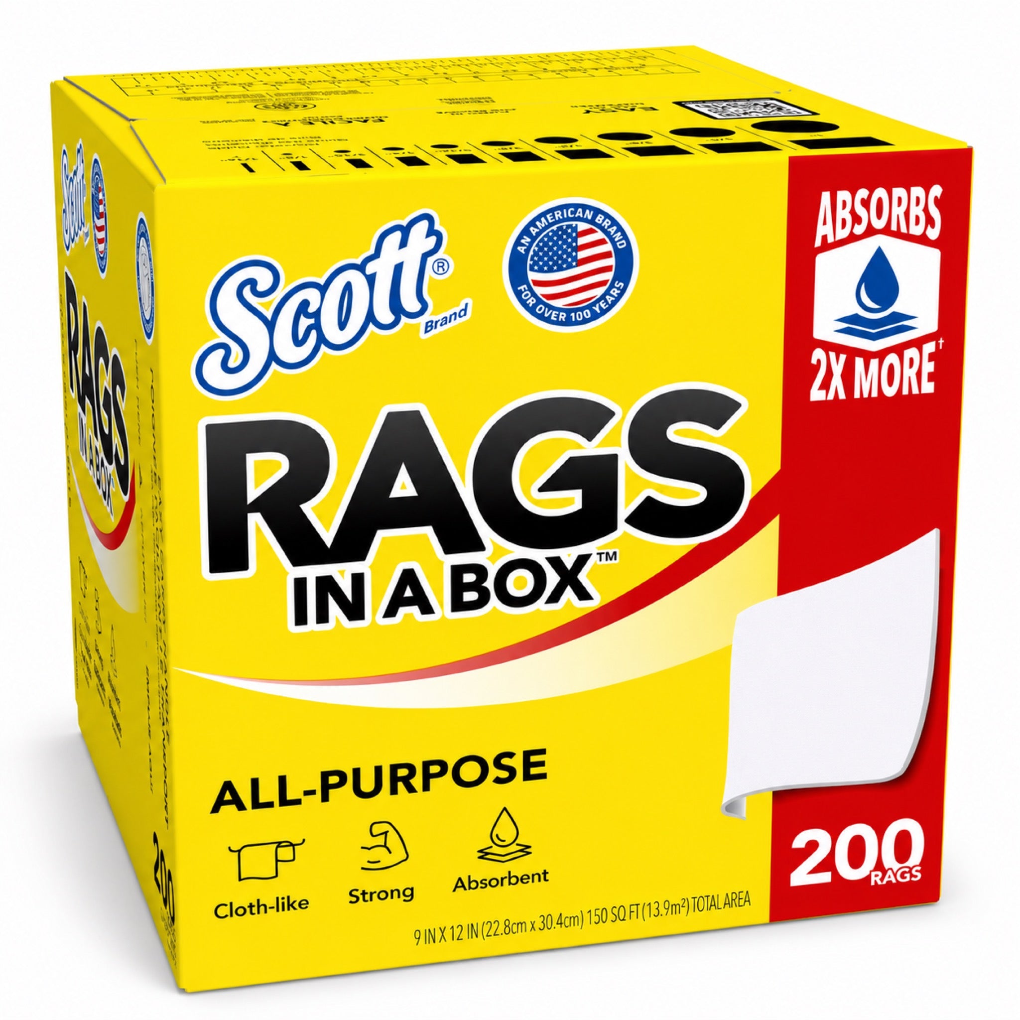 Scott Rags In A Box 200ct All-Purpose Paper Towels in Pop Up Box