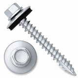 #10 x 1.5” Self Tapping 1/4" Hex Head w/ EDPM Rubber Washer (250/Bag) for Metal Roofing, Metal to Wood