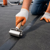 Steel Seam Roller 2" x 4" Double Forked with Wood Handle for PVC/TPO/EPDM Roofing