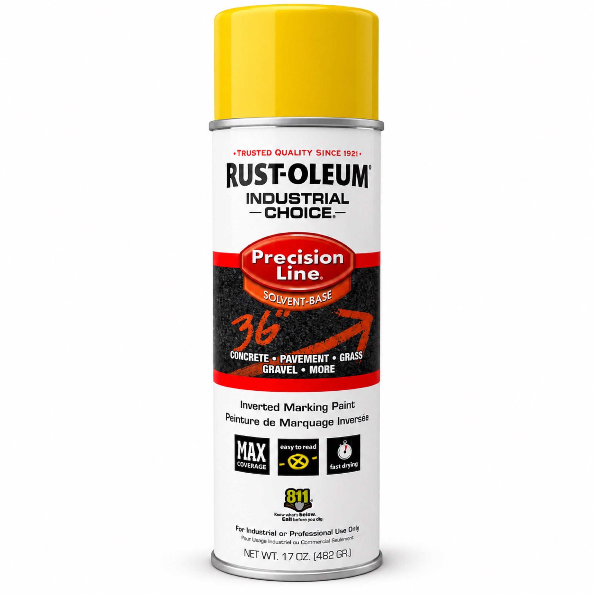 Rust-Oleum Inverted Marking Spray Paint 17oz - Hi Viz Yellow