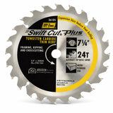 7.25" Carbide Circular Saw Blade - 24 TPI - For Wood, Plywood, OSB, Framing
