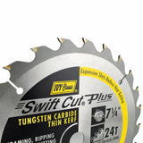7.25" Carbide Circular Saw Blade - 24 TPI - For Wood, Plywood, OSB, Framing