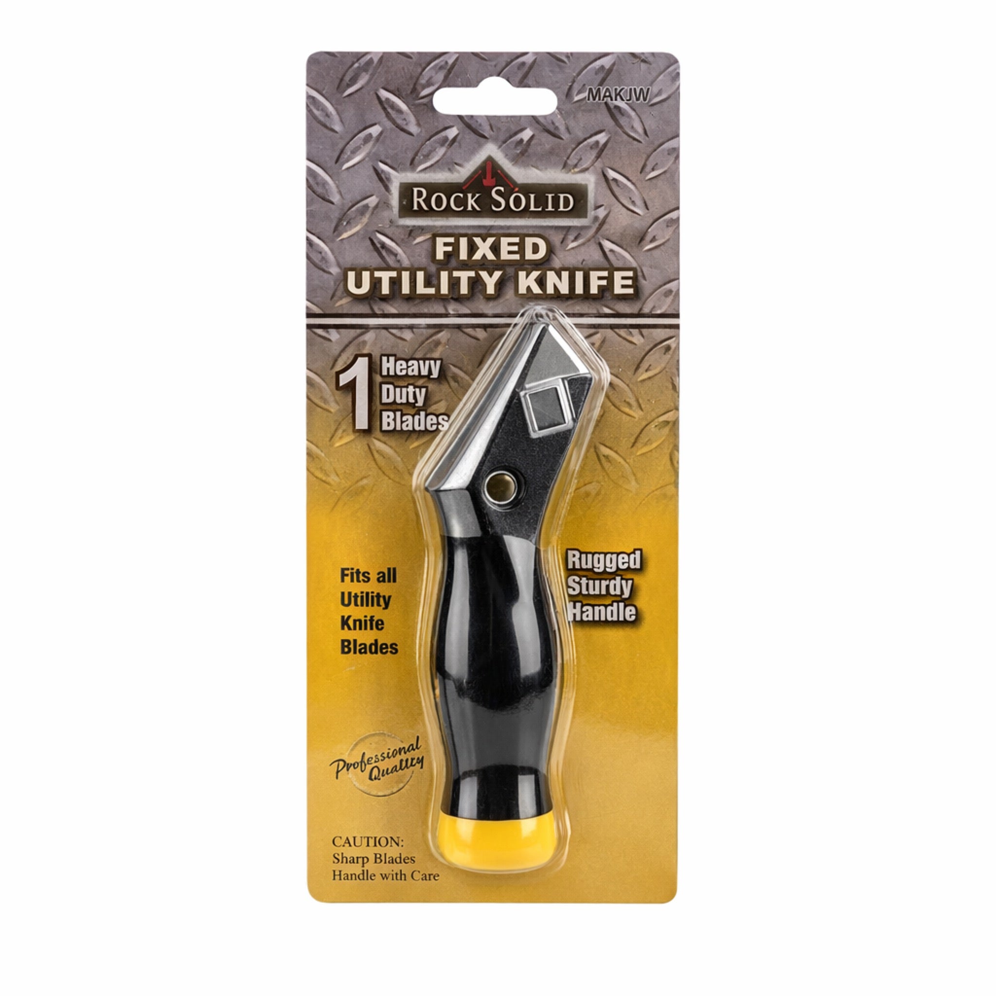 Fixed Angled Roofer's Utility Knife with Blade & Molded Plastic Handle