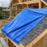 Blue Poly Tarps 5 MIL Thick -  Waterproof & Multipurpose (Various Sizes)