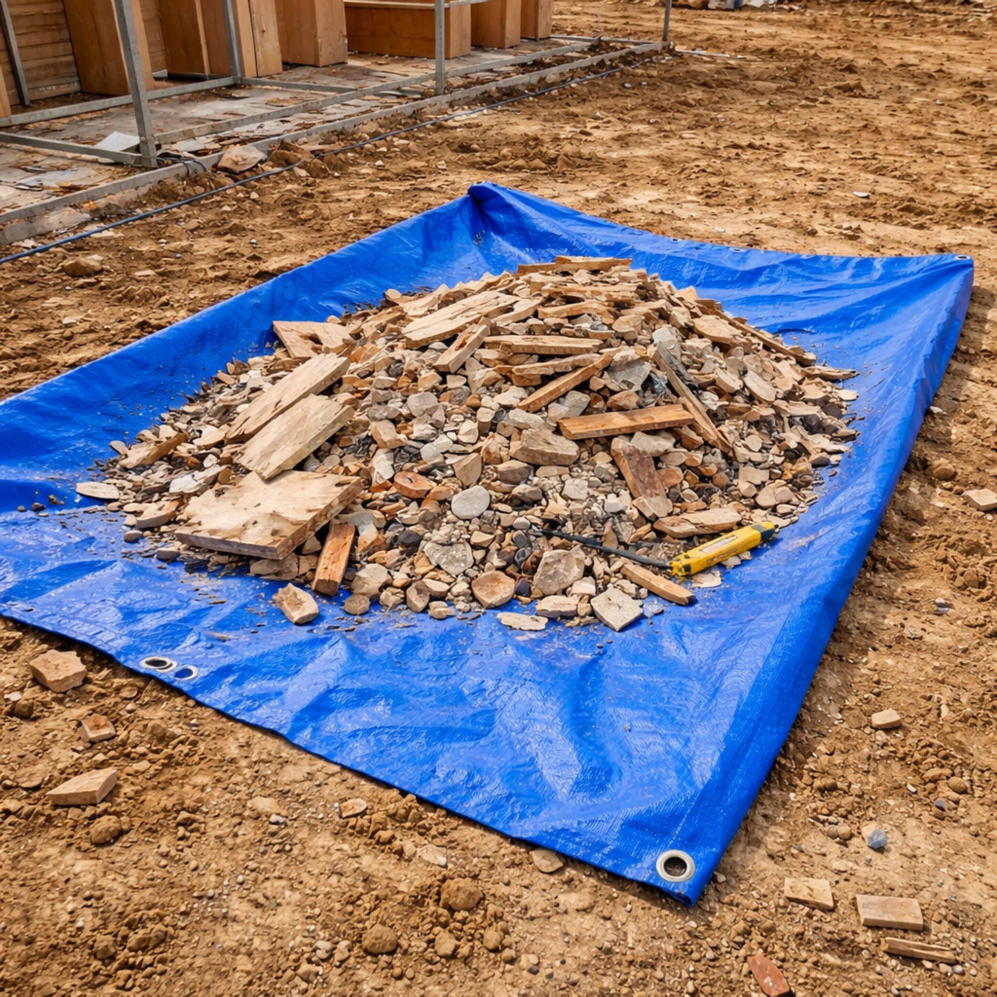 Blue Poly Tarps 5 MIL Thick -  Waterproof & Multipurpose (Various Sizes)
