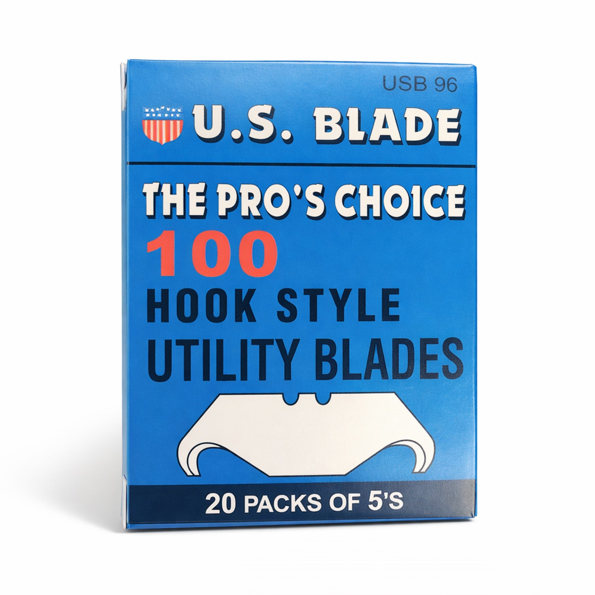 US Blade Hook Utility Blades 100pk (20 sleeves of 5)