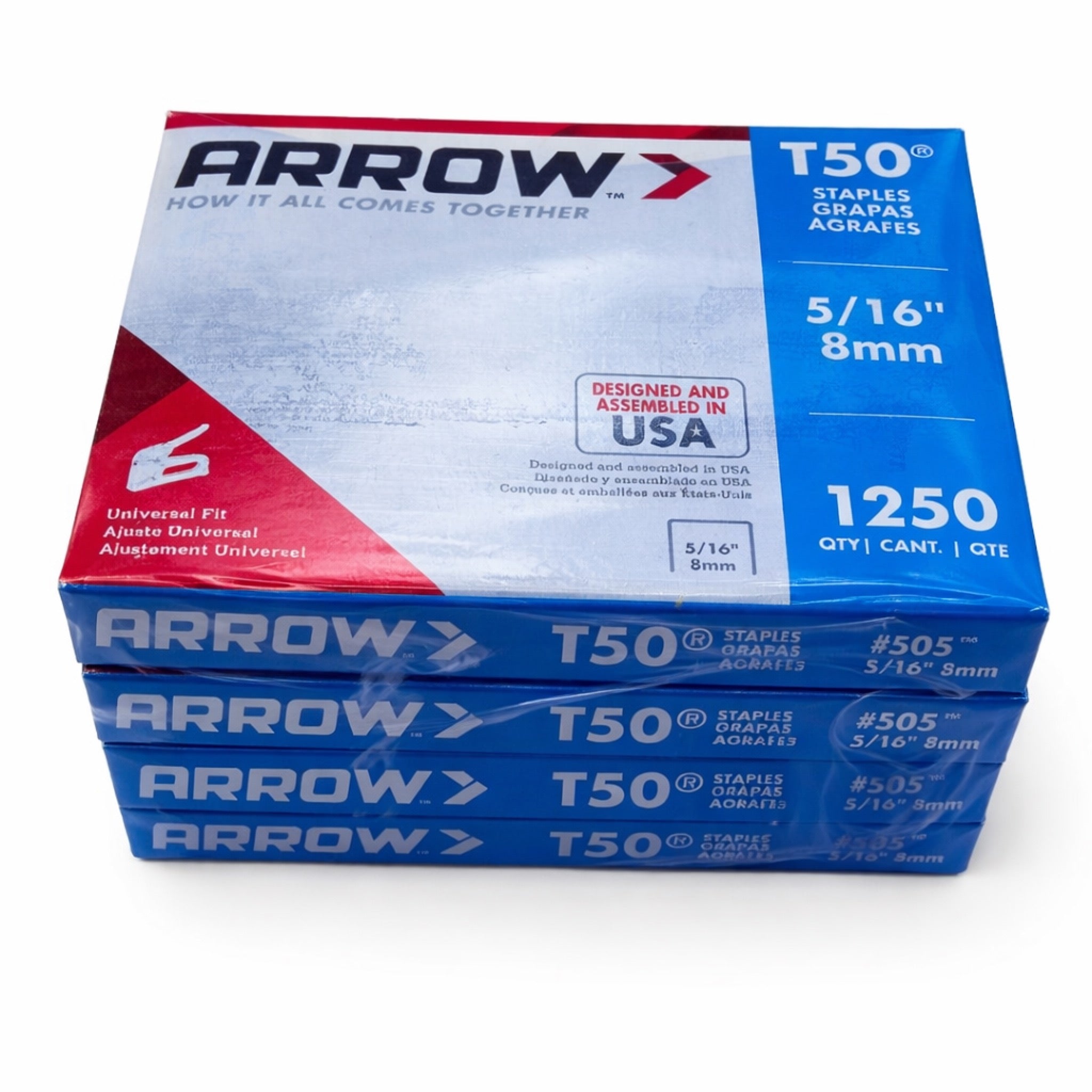 Arrow 5/16" T-50 Staples – 5,000 Count