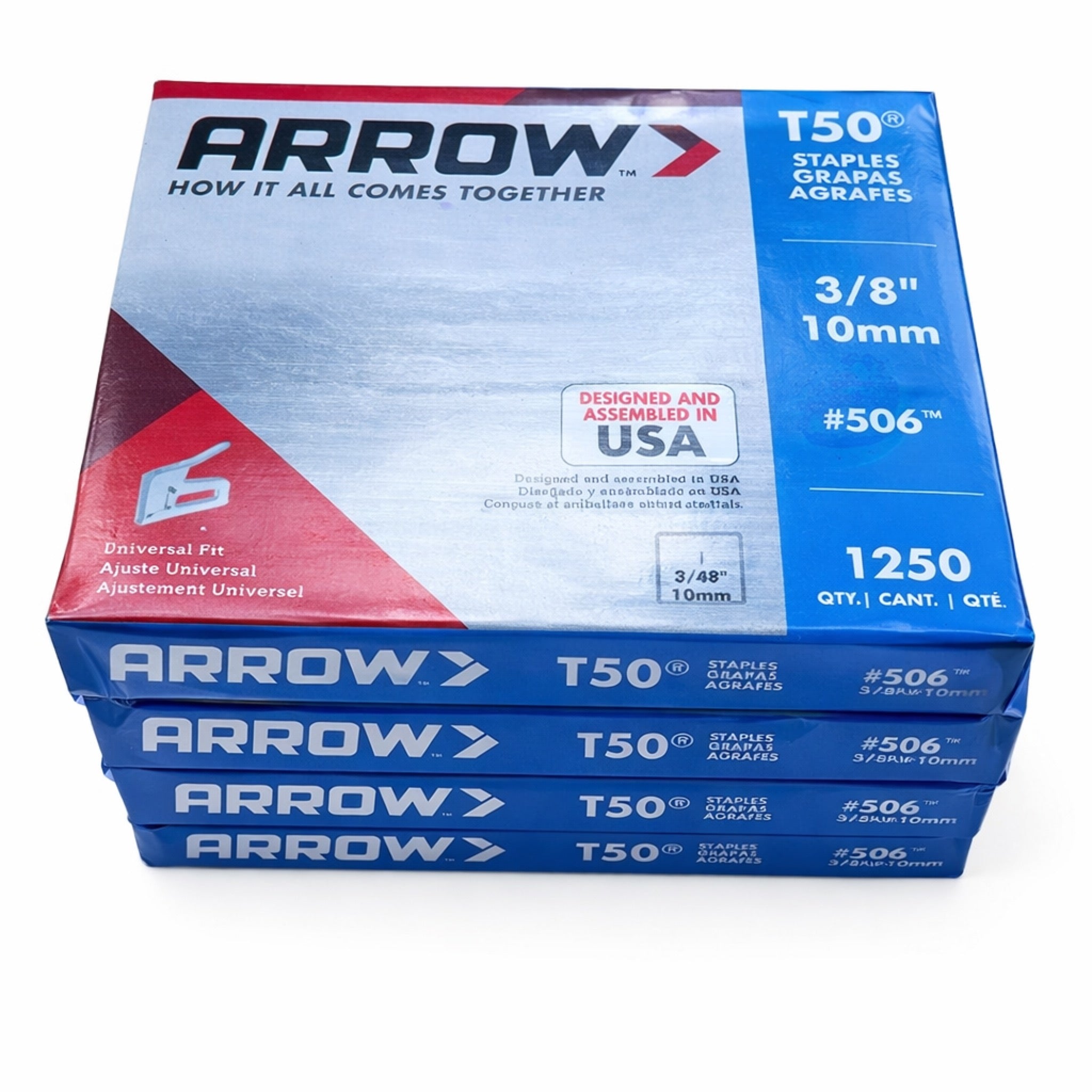 Arrow 3/8" T-50 Staples – 5,000 Count