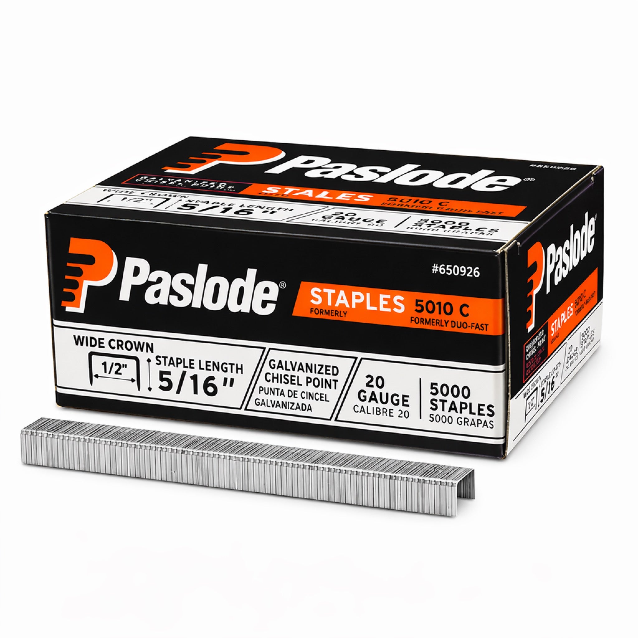 Paslode Staples #5010C - 1/2" Crown x 5/16" Length
