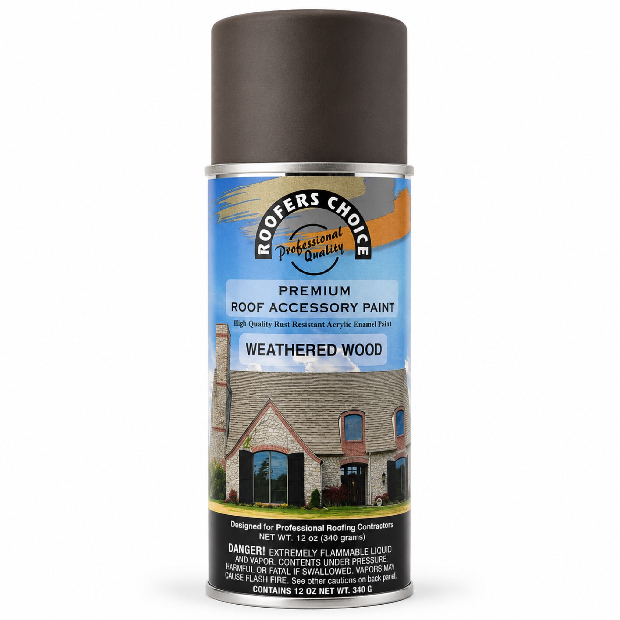 Premium Accessory Roof Spray Paint- Weathered Wood 12oz