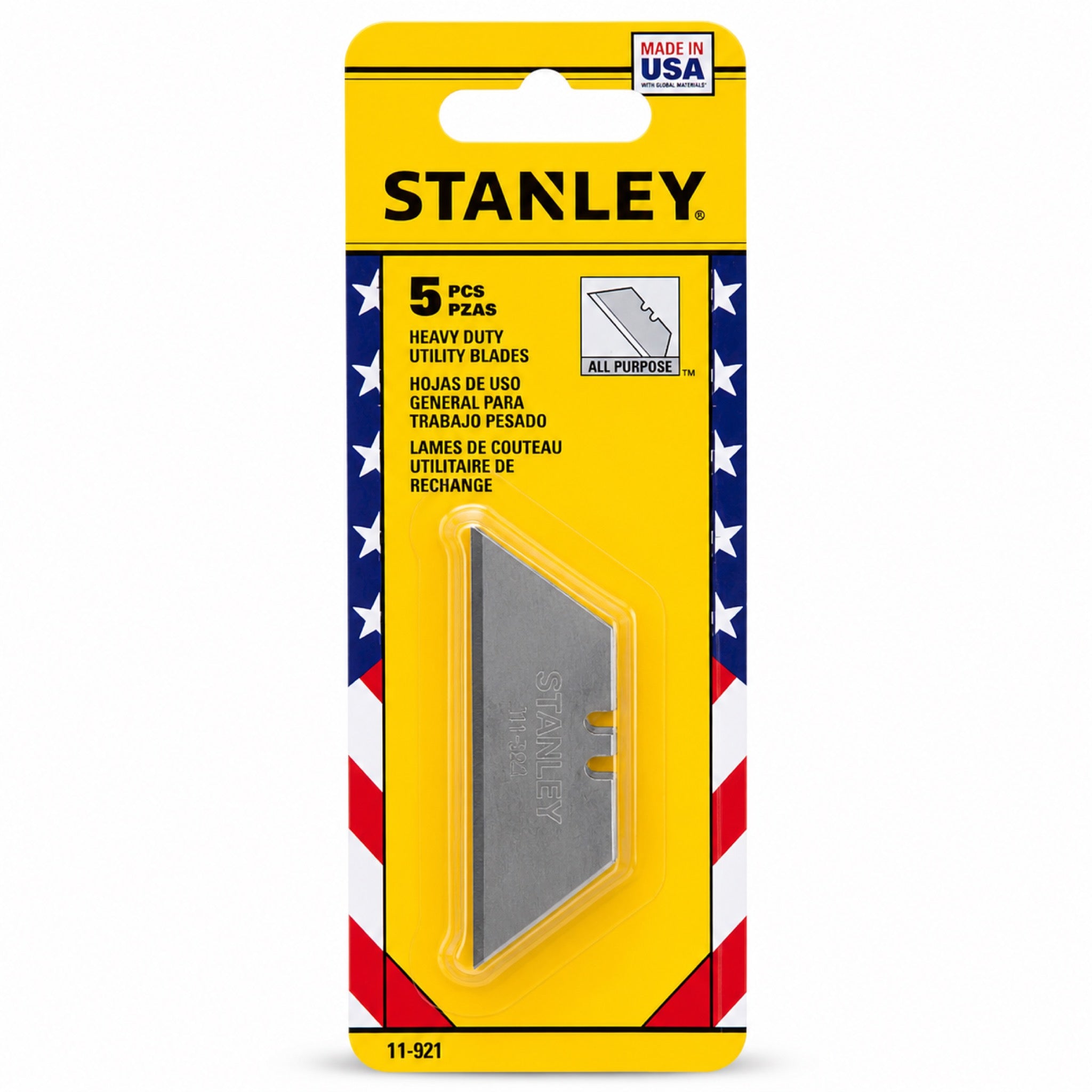 Stanley Straight Utility Blades – 5 Pack