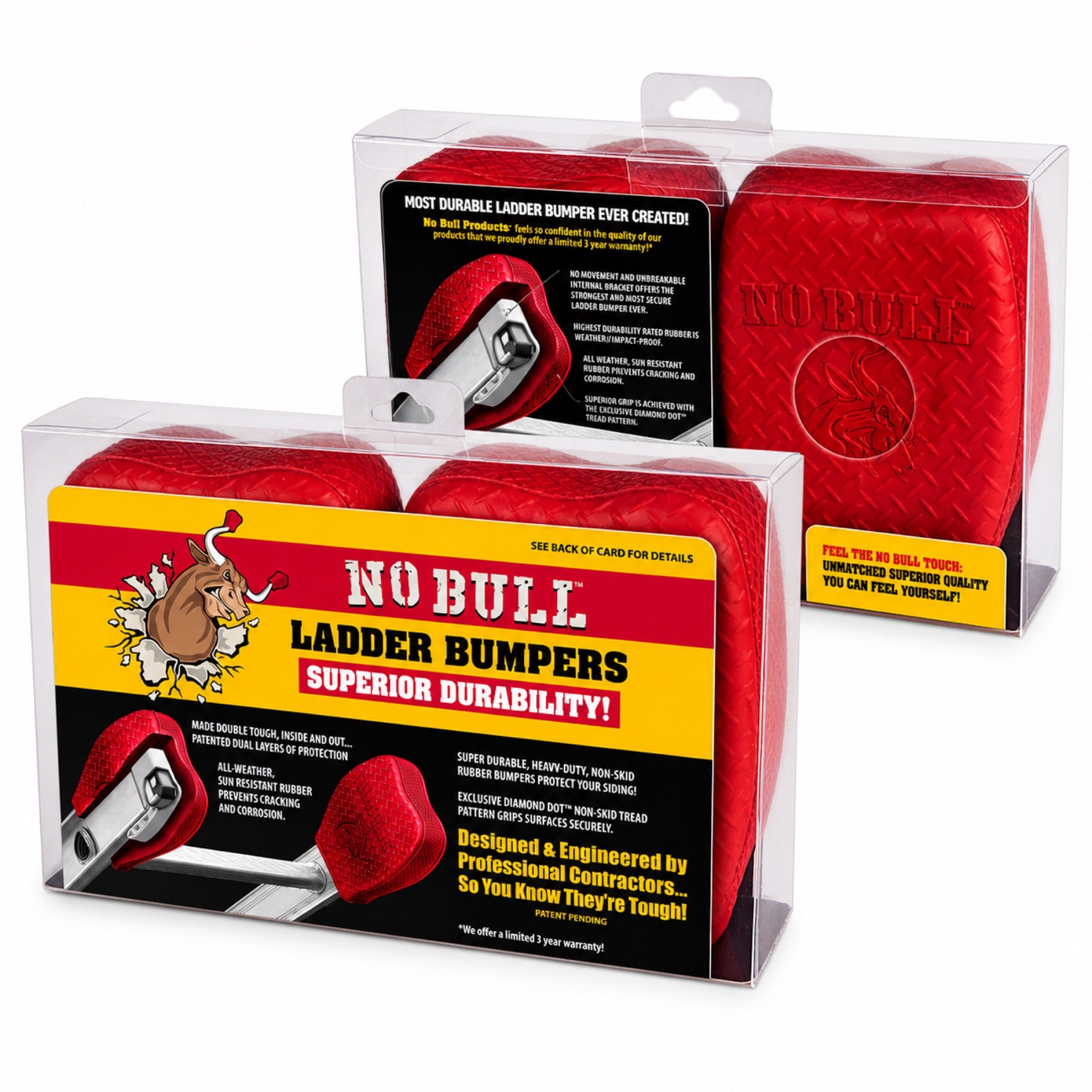 No Bull Ladder Bumpers - Heavy Duty Protection Ladder Mitts (1 Pair)