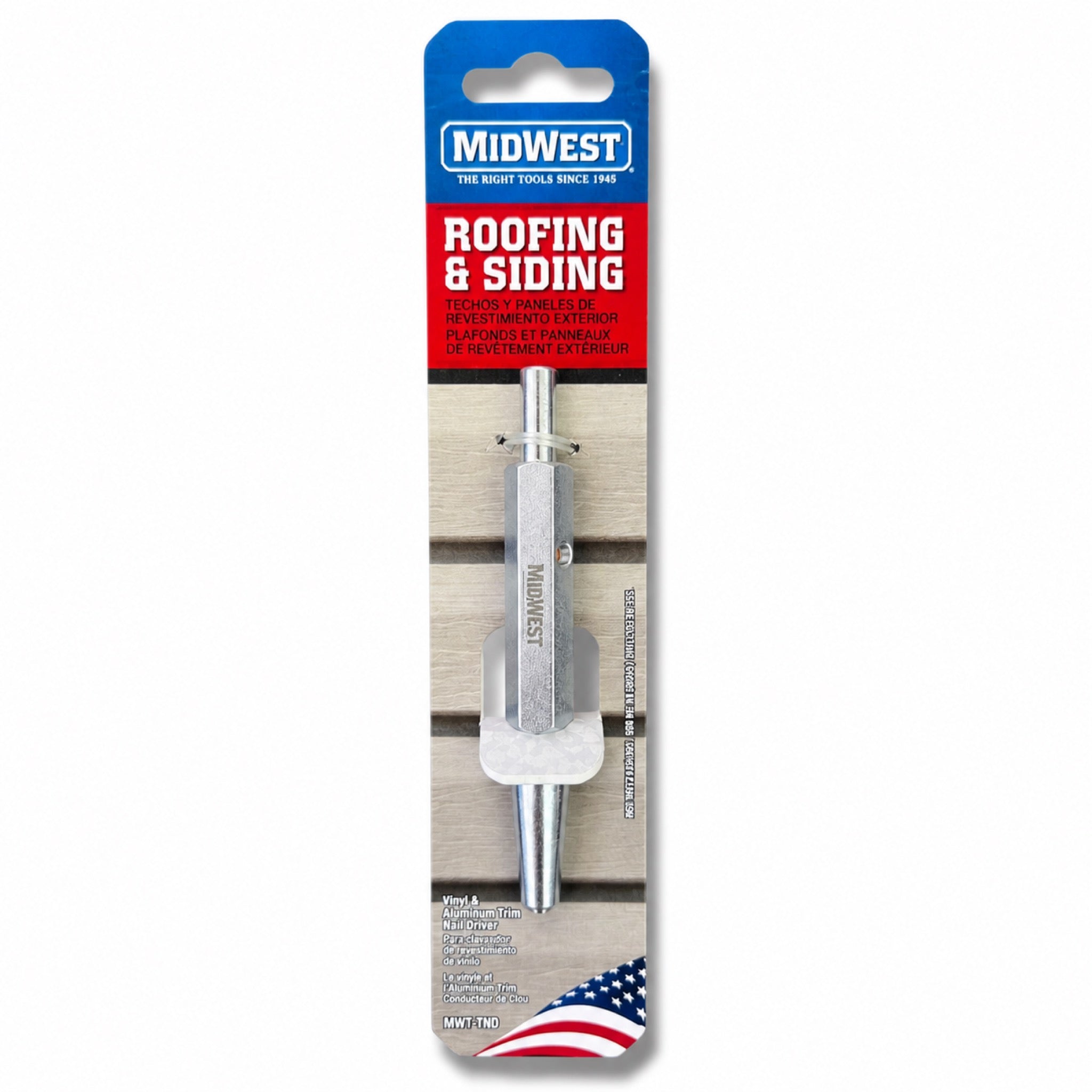 Midwest Trim Nail Driver / Punch for Fascia, Soffit, & Aluminum Trim #MWT-TND