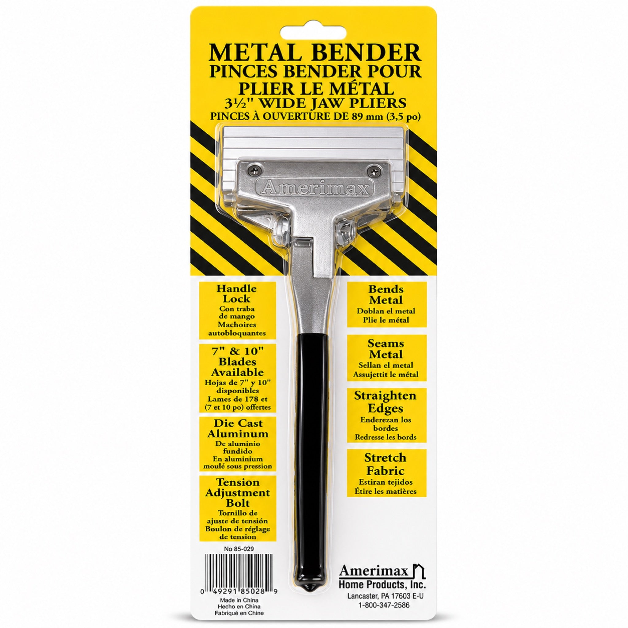 Amerimax 3.5" Hand Metal Bender Pliers for Seam Metal, Custom Trim, Flashings