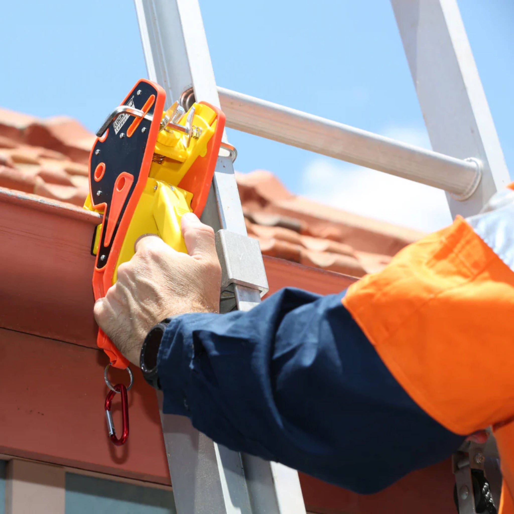 Lock Jaw Ladder Grip - Roof Ladder Stabilizer Hook for Gutters