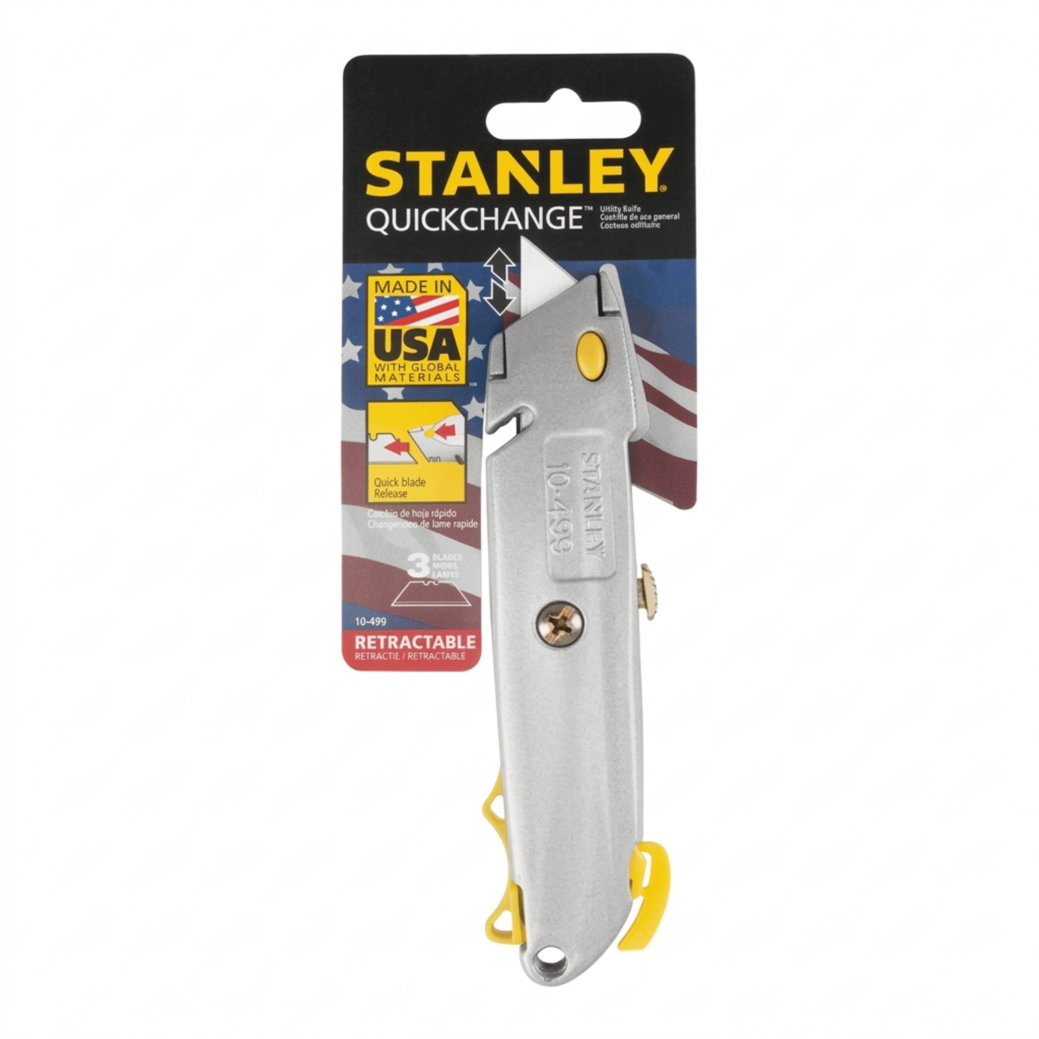 Stanley Quick Change Utility Knife with 3 Blades #10-499